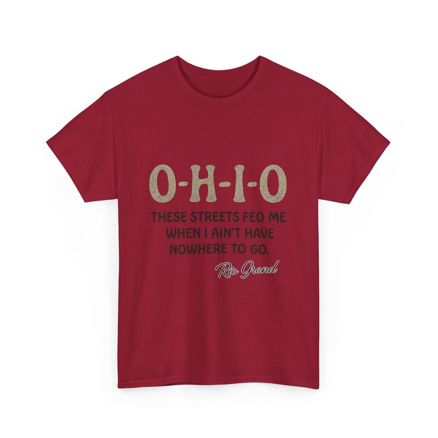 Ohio Street Quote Tee - Unisex Heavy Cotton T-Shirt, Casual Wear, Gift for Ohio Lovers, Inspirational Shirt, Comfortable Summer Top