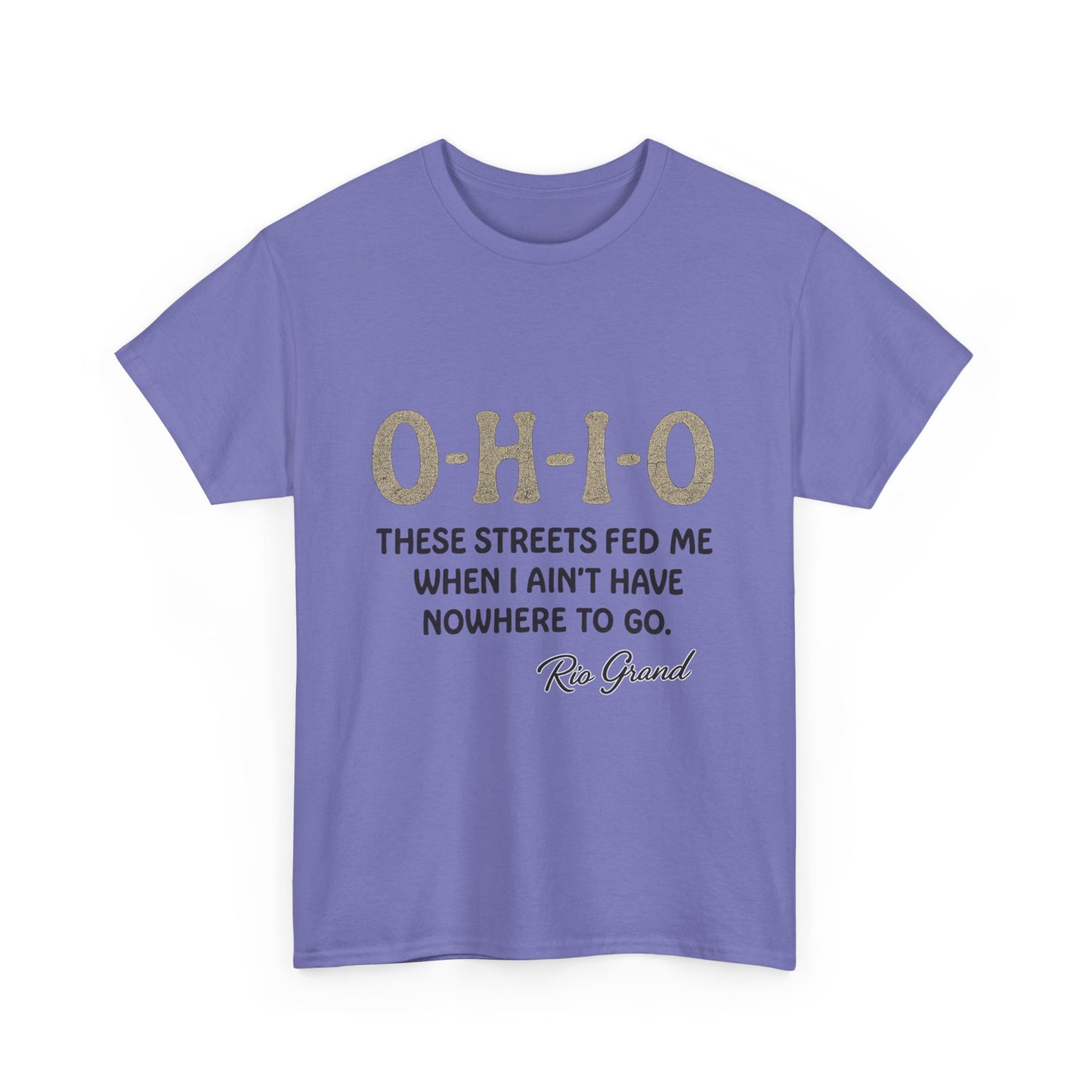 Ohio Street Quote Tee - Unisex Heavy Cotton T-Shirt, Casual Wear, Gift for Ohio Lovers, Inspirational Shirt, Comfortable Summer Top