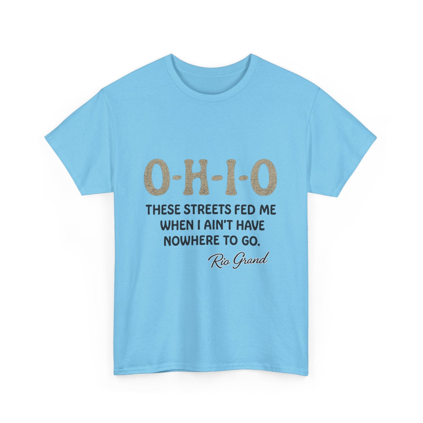 Ohio Street Quote Tee - Unisex Heavy Cotton T-Shirt, Casual Wear, Gift for Ohio Lovers, Inspirational Shirt, Comfortable Summer Top