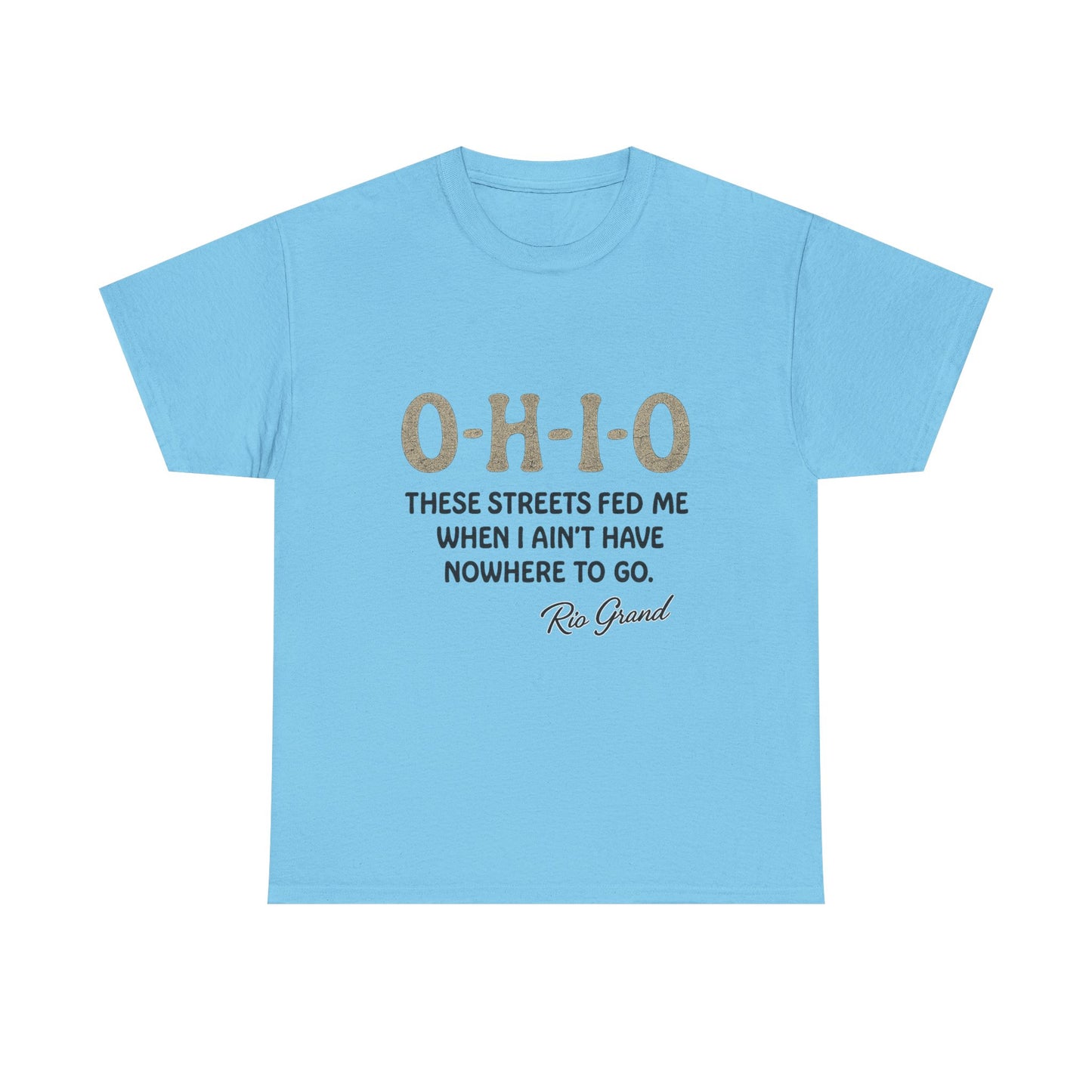 Ohio Street Quote Tee - Unisex Heavy Cotton T-Shirt, Casual Wear, Gift for Ohio Lovers, Inspirational Shirt, Comfortable Summer Top