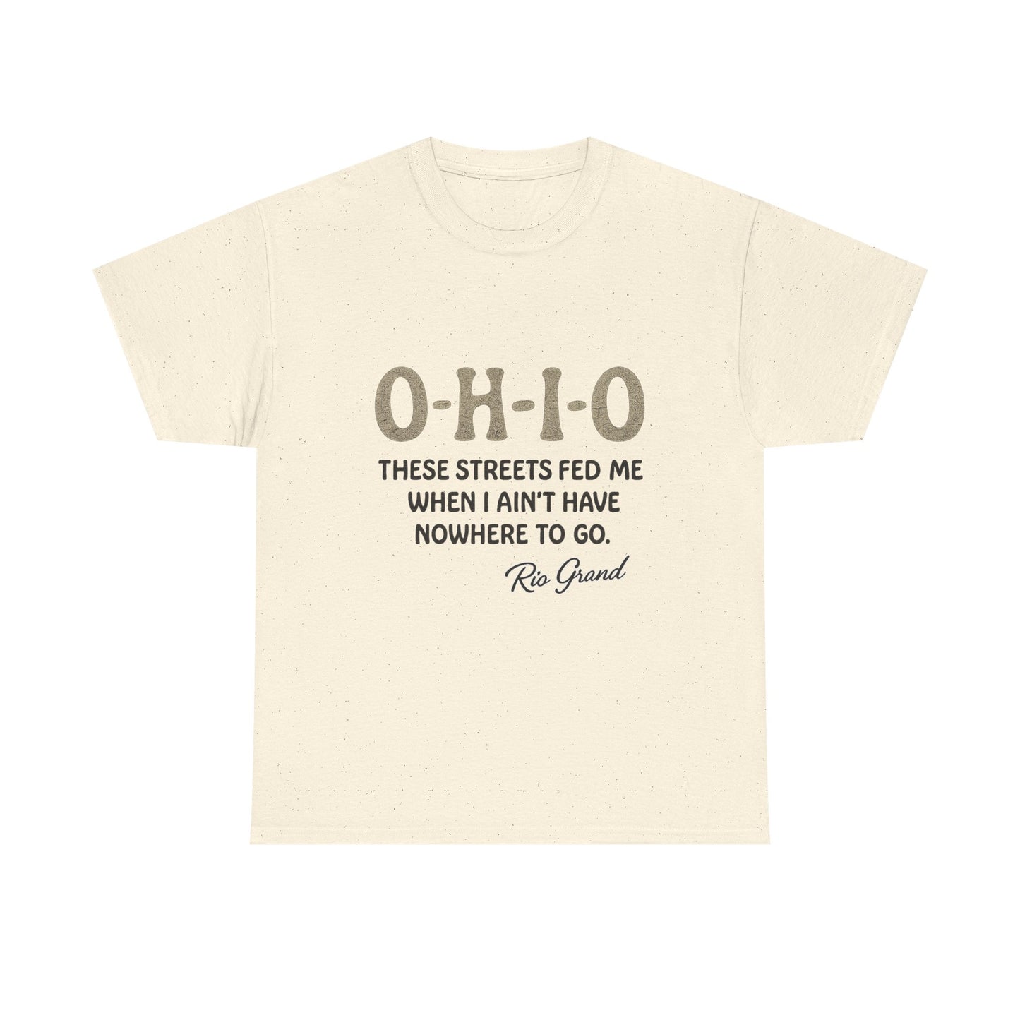 Ohio Street Quote Tee - Unisex Heavy Cotton T-Shirt, Casual Wear, Gift for Ohio Lovers, Inspirational Shirt, Comfortable Summer Top