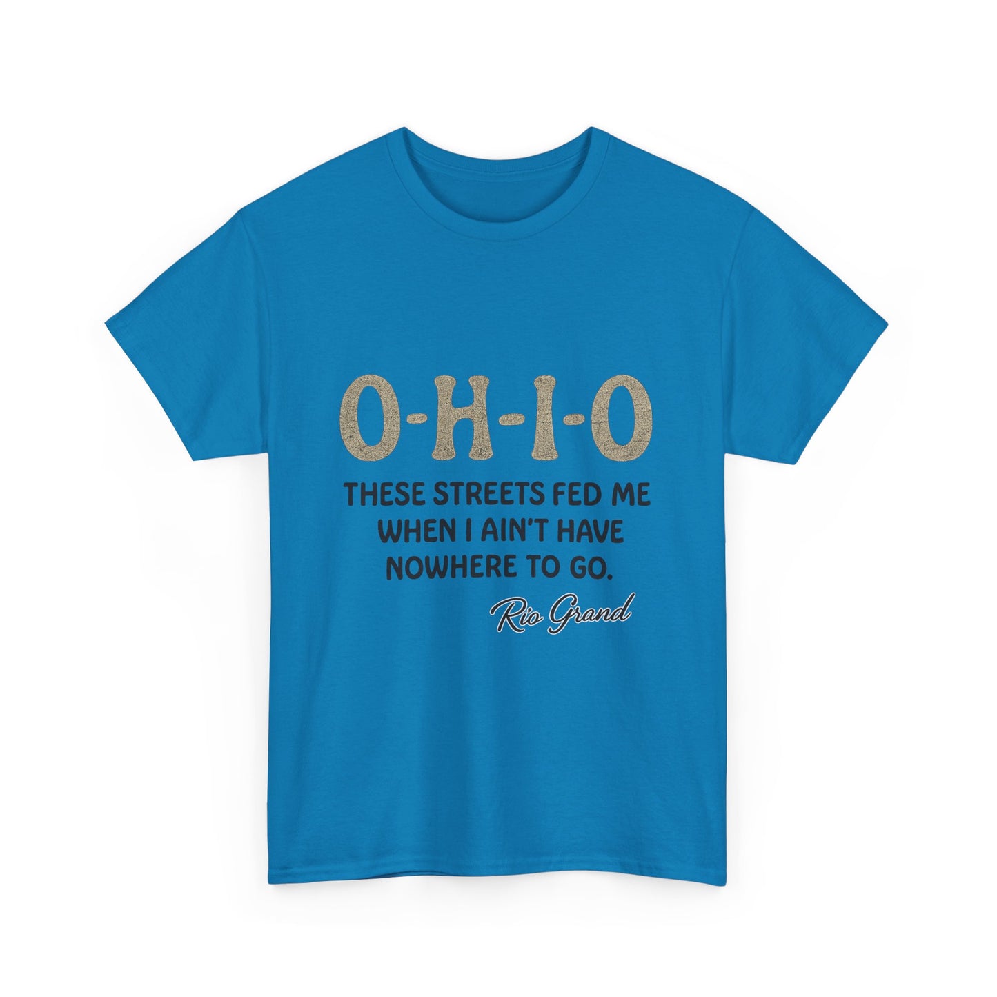 Ohio Street Quote Tee - Unisex Heavy Cotton T-Shirt, Casual Wear, Gift for Ohio Lovers, Inspirational Shirt, Comfortable Summer Top