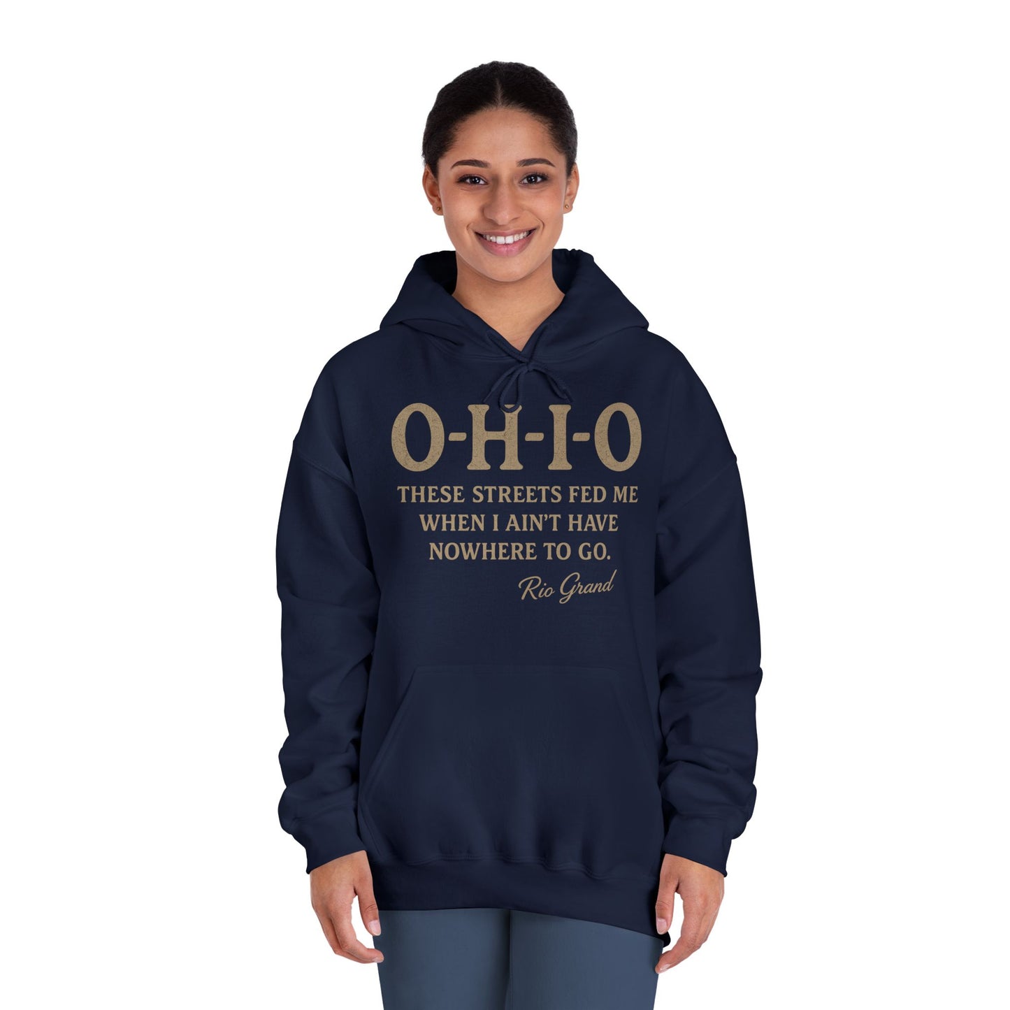 Ohio Pride Hooded Sweatshirt, Motivational Hoodie, Gift for Ohioans, Urban Style Sweatshirt, Streetwear Apparel