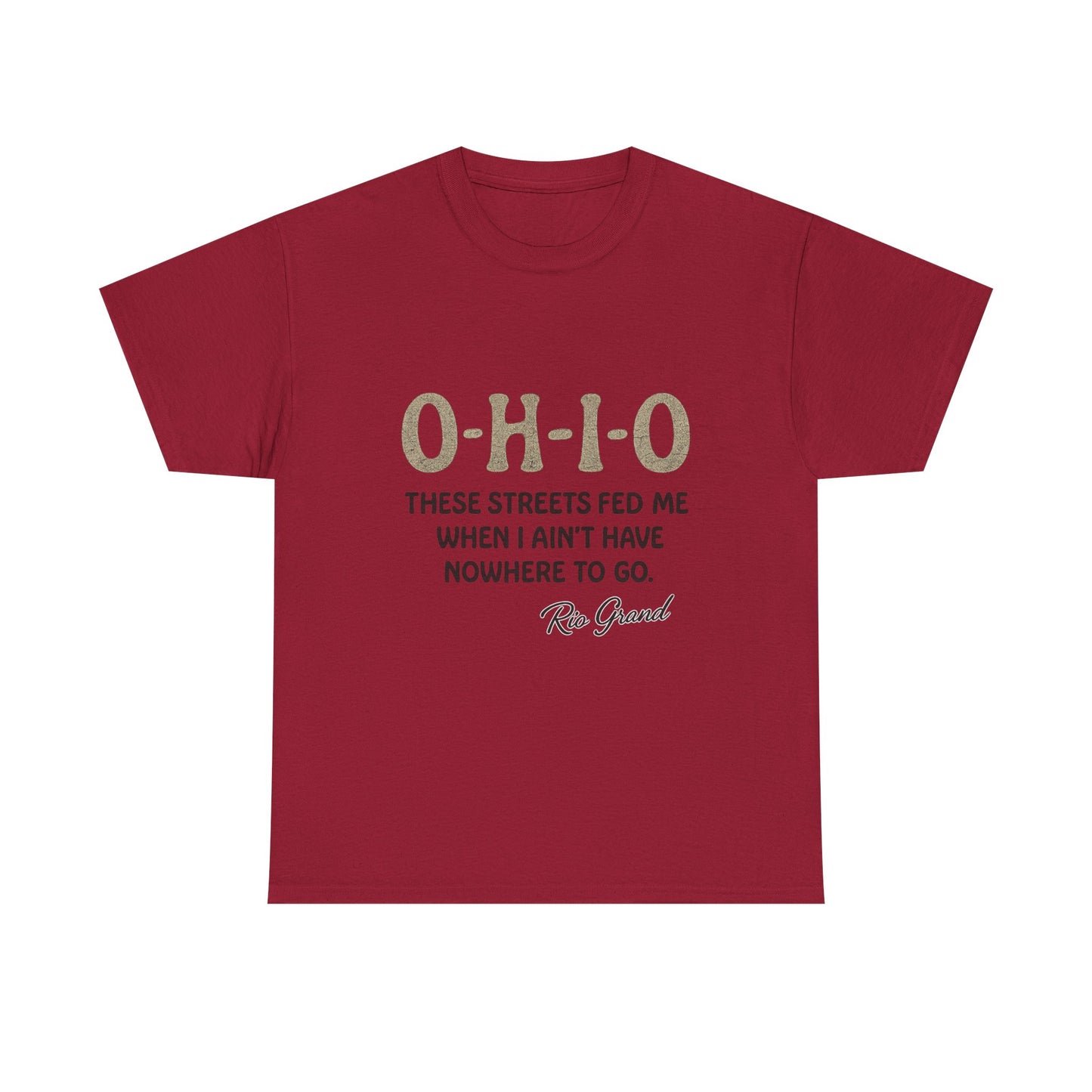 Ohio Street Quote Tee - Unisex Heavy Cotton T-Shirt, Casual Wear, Gift for Ohio Lovers, Inspirational Shirt, Comfortable Summer Top