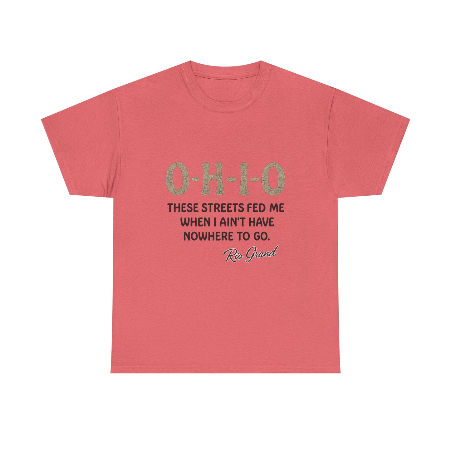 Ohio Street Quote Tee - Unisex Heavy Cotton T-Shirt, Casual Wear, Gift for Ohio Lovers, Inspirational Shirt, Comfortable Summer Top