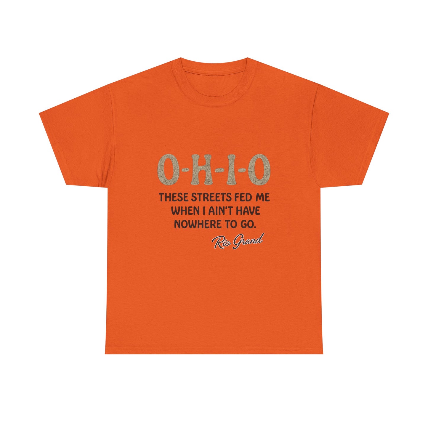 Ohio Street Quote Tee - Unisex Heavy Cotton T-Shirt, Casual Wear, Gift for Ohio Lovers, Inspirational Shirt, Comfortable Summer Top