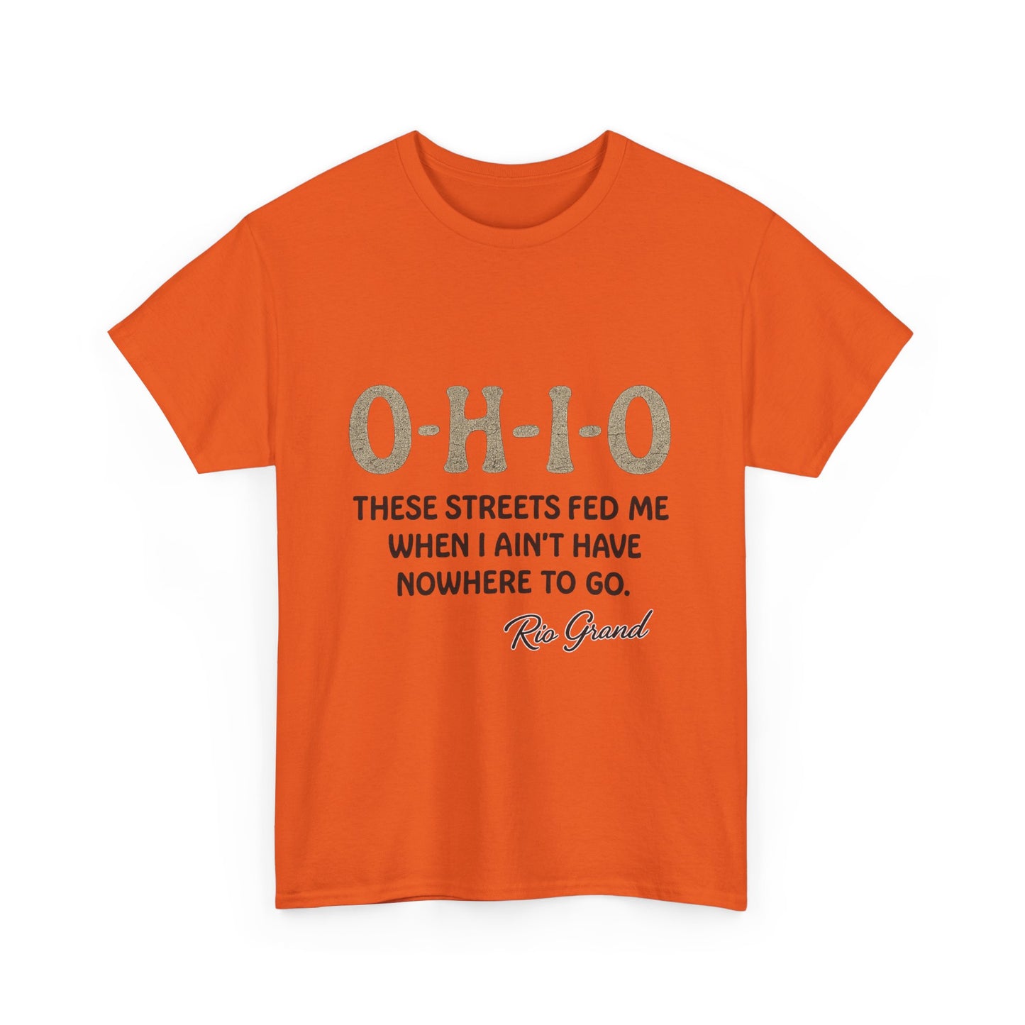 Ohio Street Quote Tee - Unisex Heavy Cotton T-Shirt, Casual Wear, Gift for Ohio Lovers, Inspirational Shirt, Comfortable Summer Top