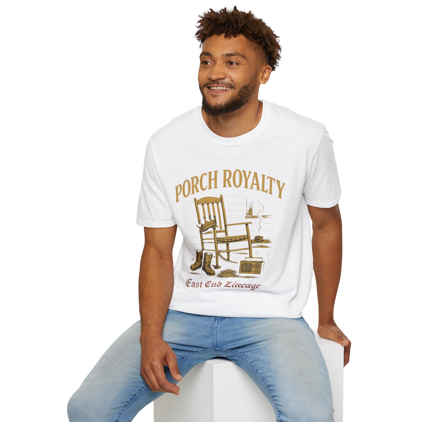 Porch Royalty T-Shirt, Comfortable Graphic Tee, Perfect for Relaxing, Gift for Nature Lovers, Ideal for Casual Wear, Summer Vibes, [...]