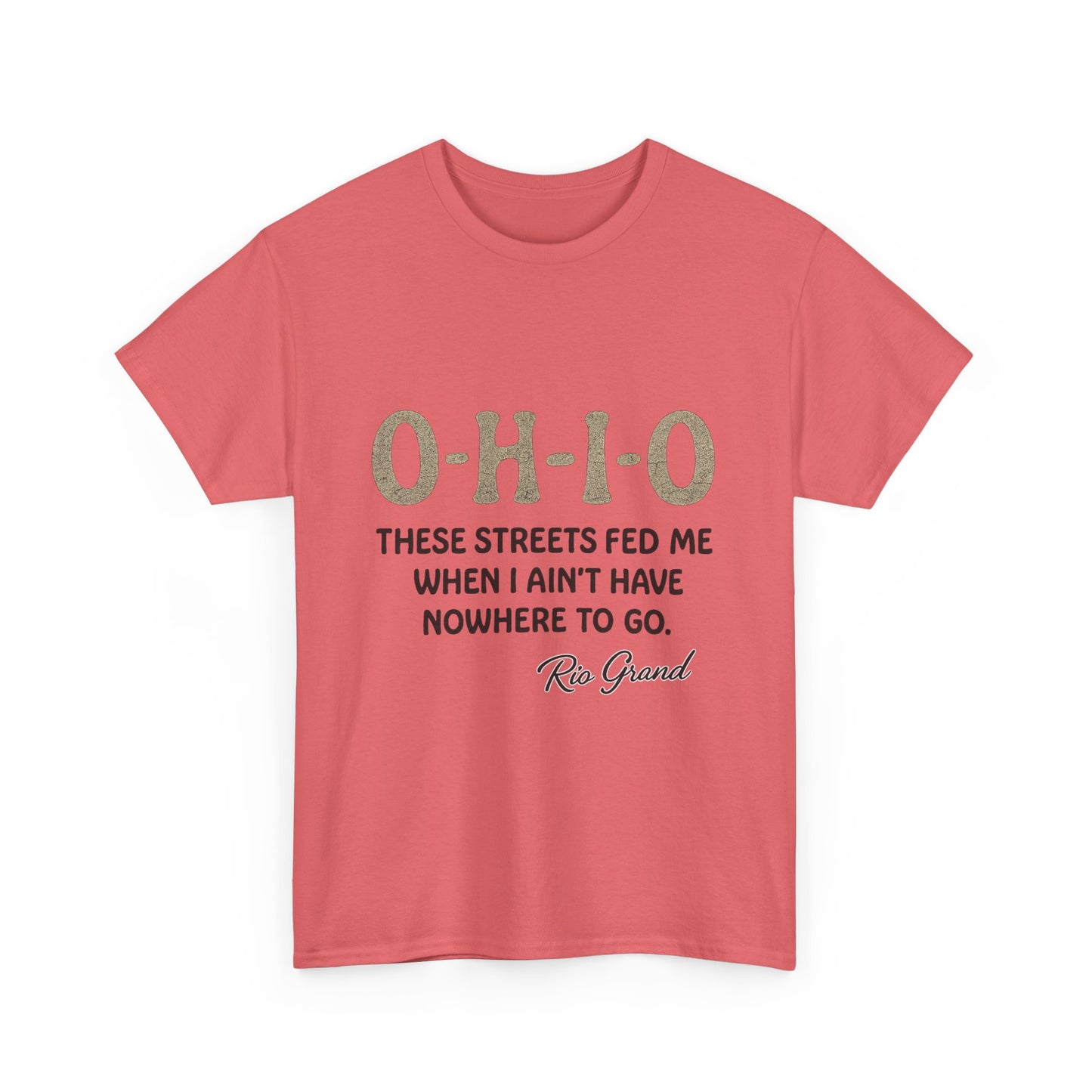 Ohio Street Quote Tee - Unisex Heavy Cotton T-Shirt, Casual Wear, Gift for Ohio Lovers, Inspirational Shirt, Comfortable Summer Top