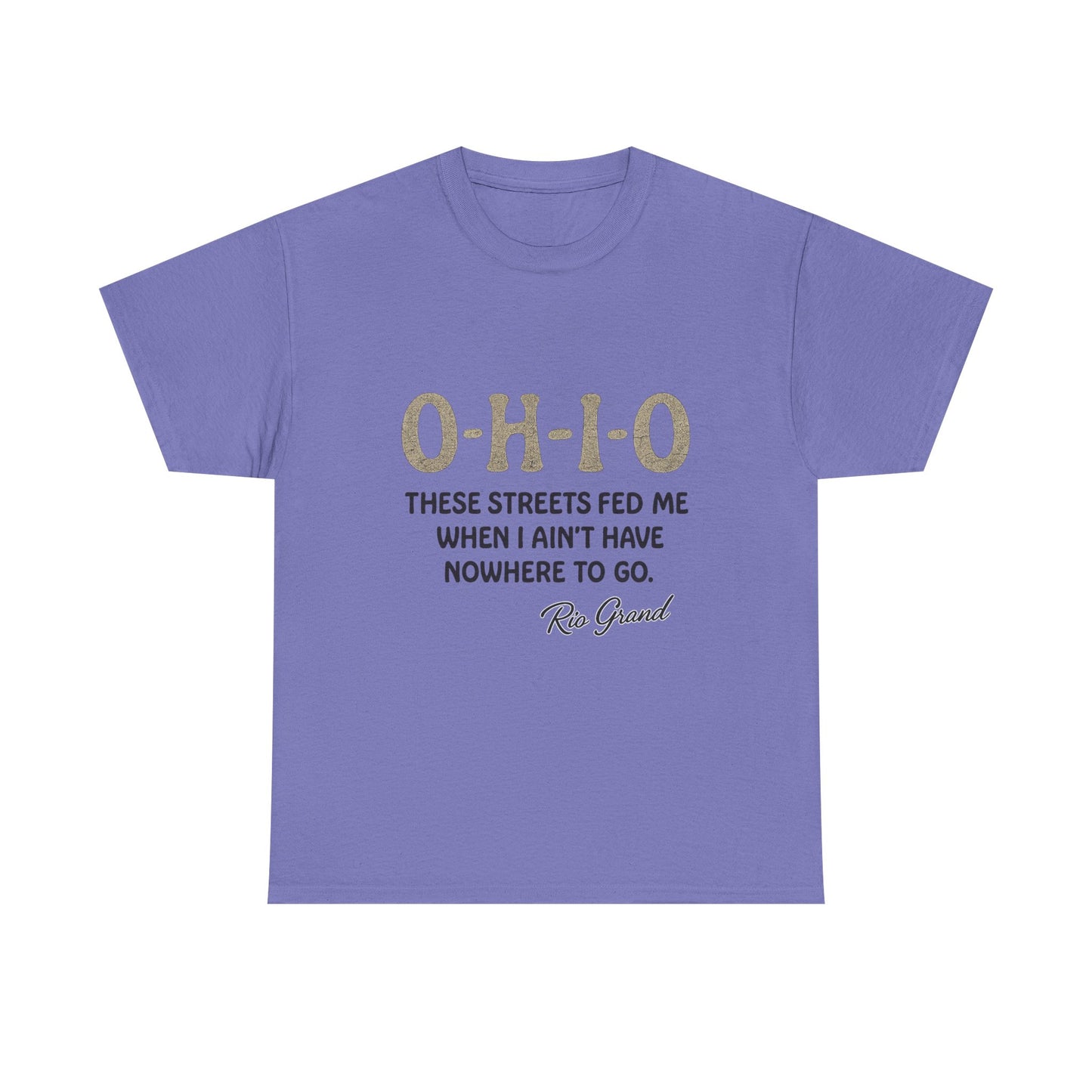 Ohio Street Quote Tee - Unisex Heavy Cotton T-Shirt, Casual Wear, Gift for Ohio Lovers, Inspirational Shirt, Comfortable Summer Top