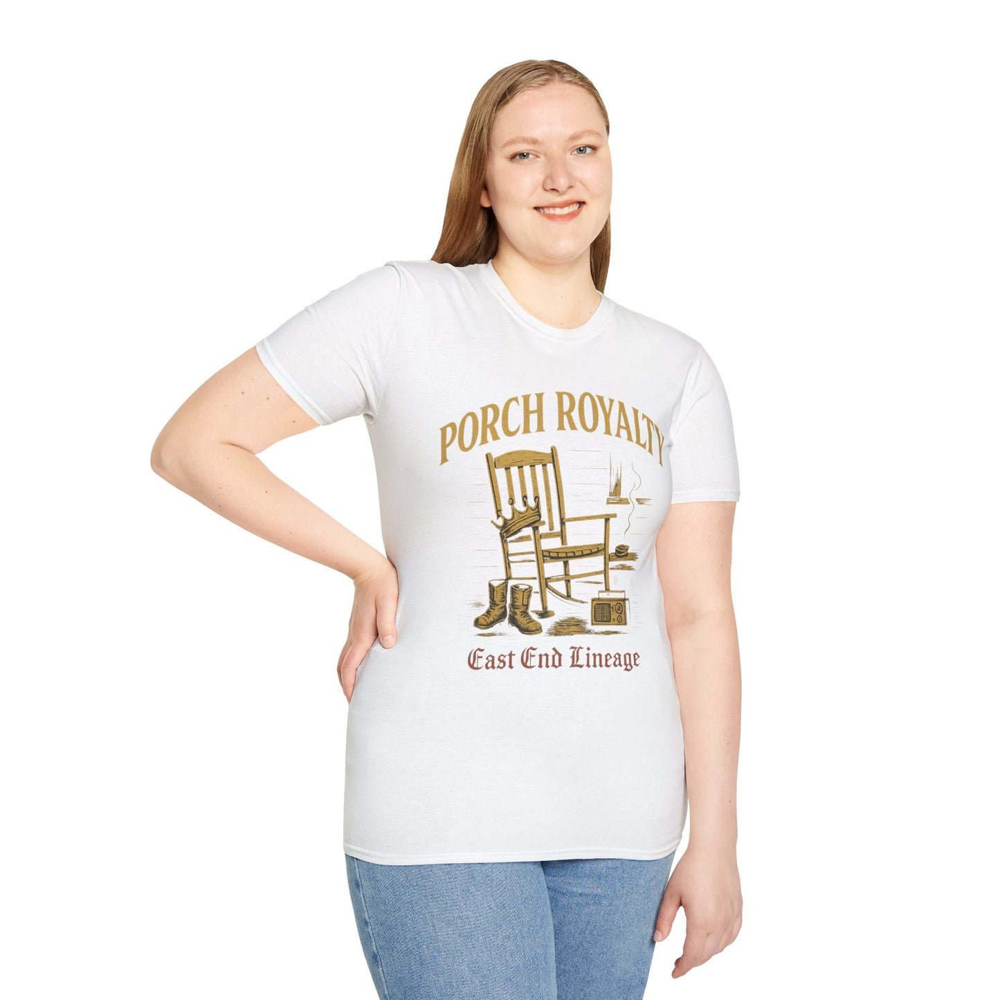 Porch Royalty T-Shirt, Comfortable Graphic Tee, Perfect for Relaxing, Gift for Nature Lovers, Ideal for Casual Wear, Summer Vibes, [...]