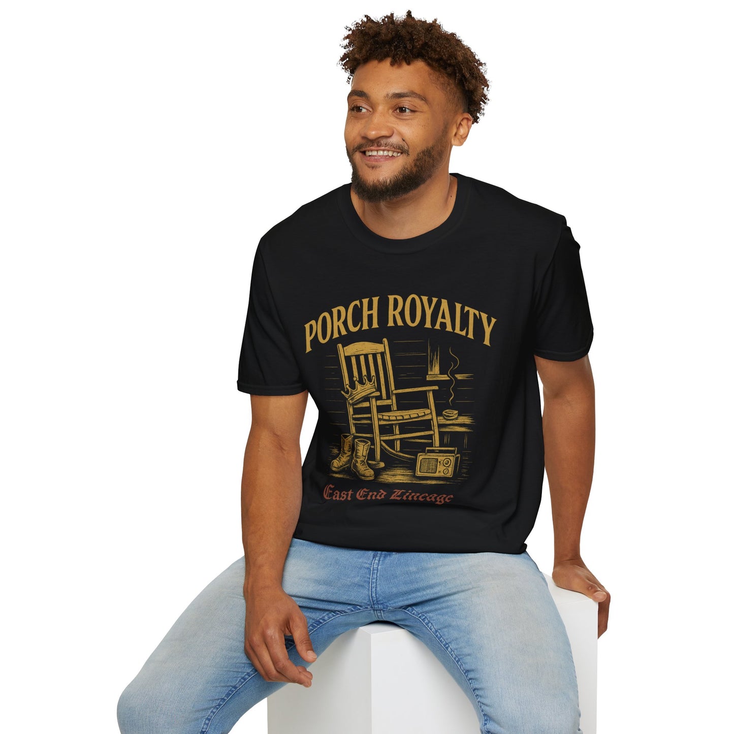 Porch Royalty T-Shirt, Comfortable Graphic Tee, Perfect for Relaxing, Gift for Nature Lovers, Ideal for Casual Wear, Summer Vibes, [...]