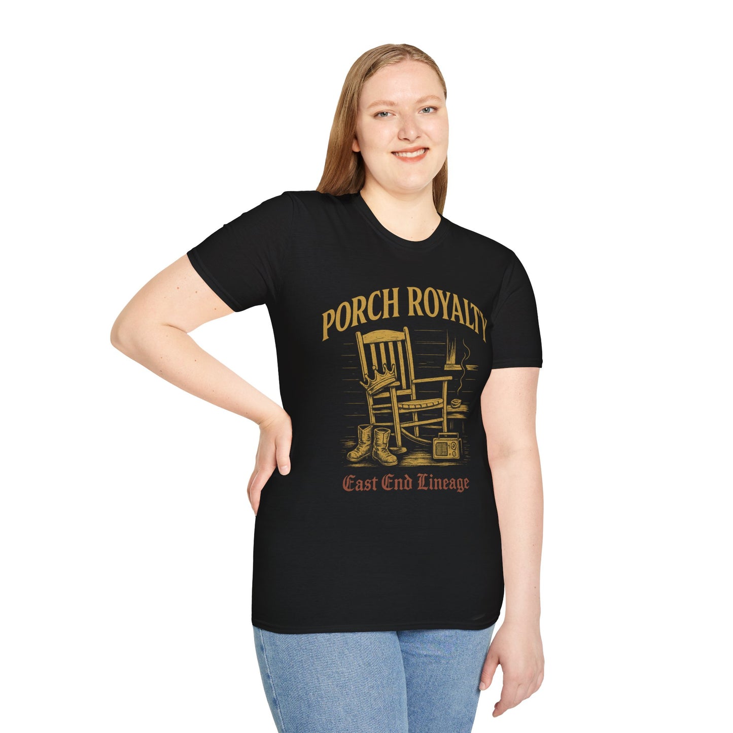 Porch Royalty T-Shirt, Comfortable Graphic Tee, Perfect for Relaxing, Gift for Nature Lovers, Ideal for Casual Wear, Summer Vibes, [...]