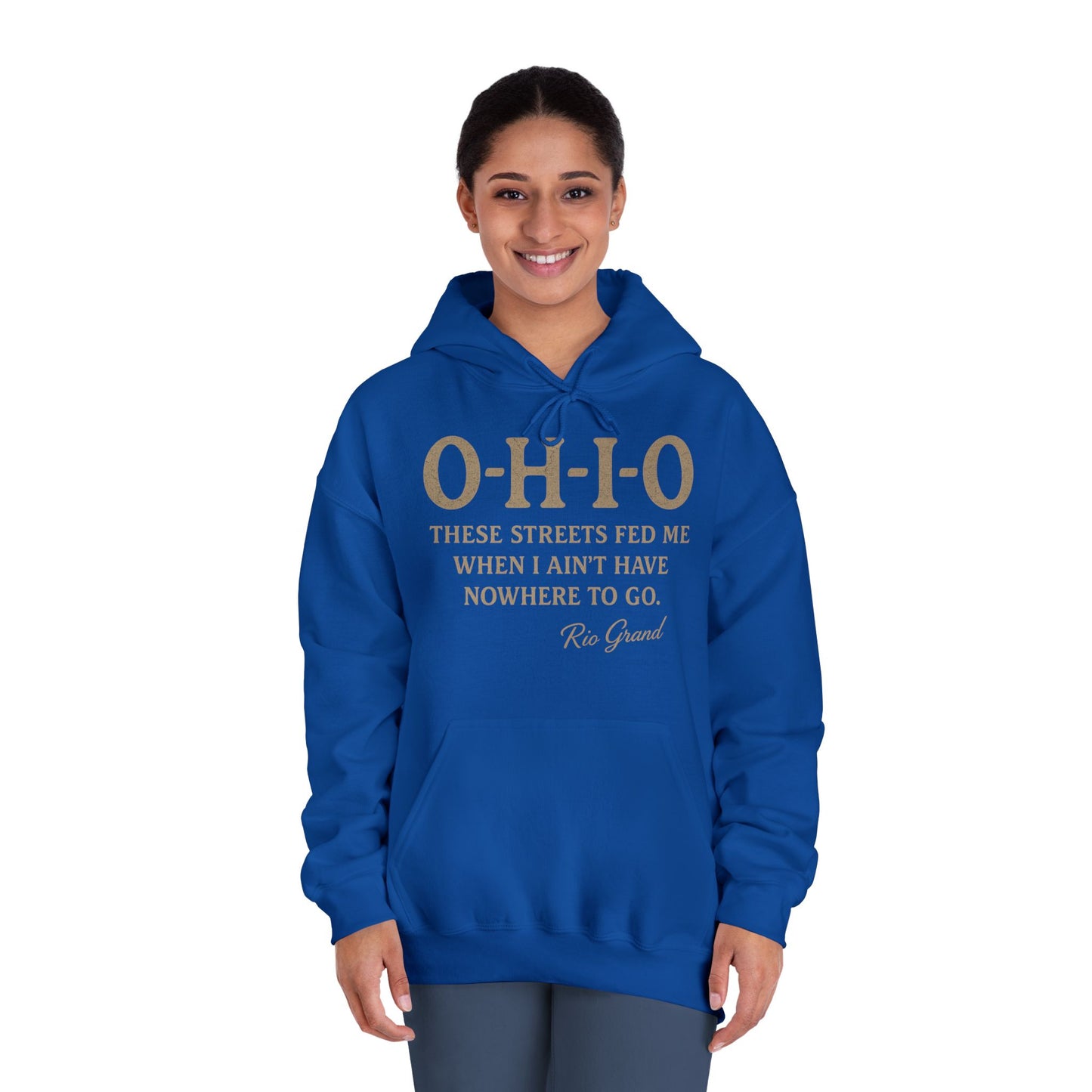 Ohio Pride Hooded Sweatshirt, Motivational Hoodie, Gift for Ohioans, Urban Style Sweatshirt, Streetwear Apparel